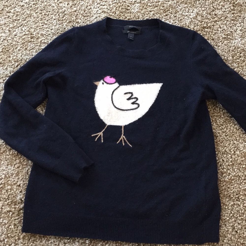 Jcrew french hen cashmere wool blend sweater